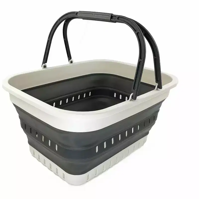 SAMMART 26L (6.8 Gallons) Collapsible Plastic Laundry Basket with Handle