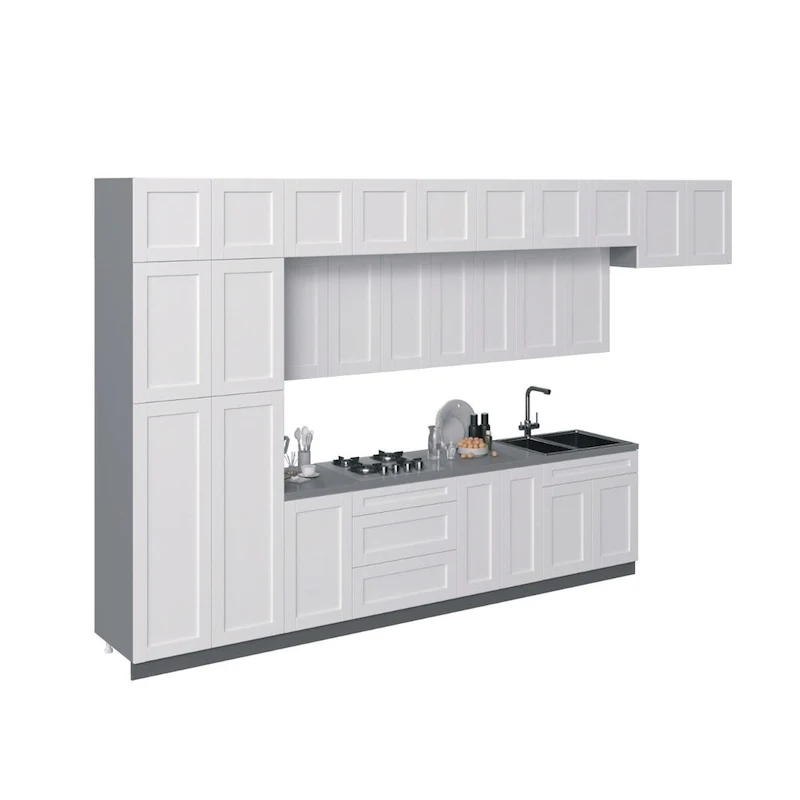 Kitchen Serene Collection White Matte Color Base Size 15Ft Wide - 180x107