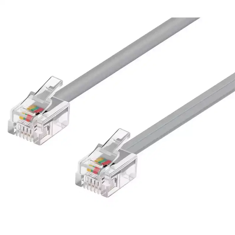 Monoprice Landline Telephone Cable - 25 Feet - RJ11(6P4C) Straight for Data