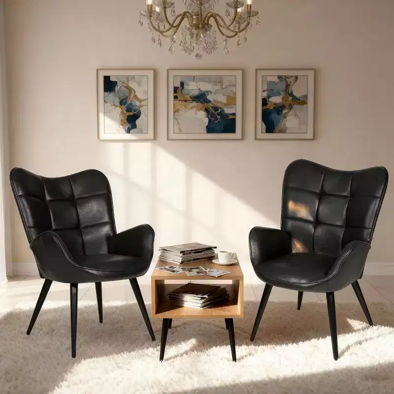 Upholstered Chairs for Dining Table, Kitchen Chairs Farmhouse High Back Dinning Chair for Kitchen, Dining Room, Living Room, Restaurant