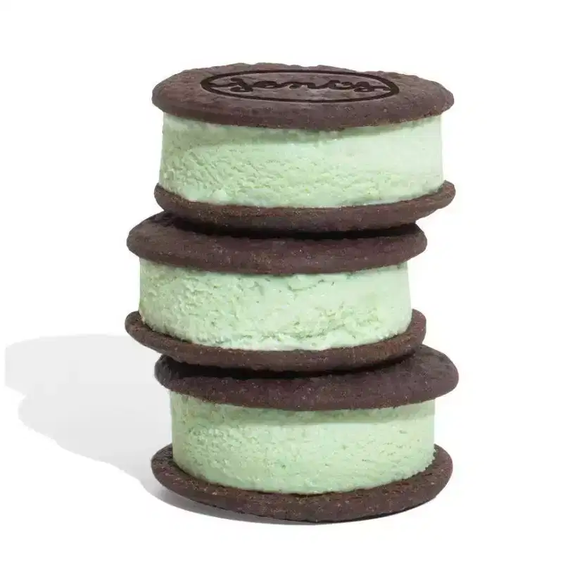 Jeni's Ice Cream Mint Chocolate Truffle Frozen Dessert Sandwich - 10.5oz/3pk
