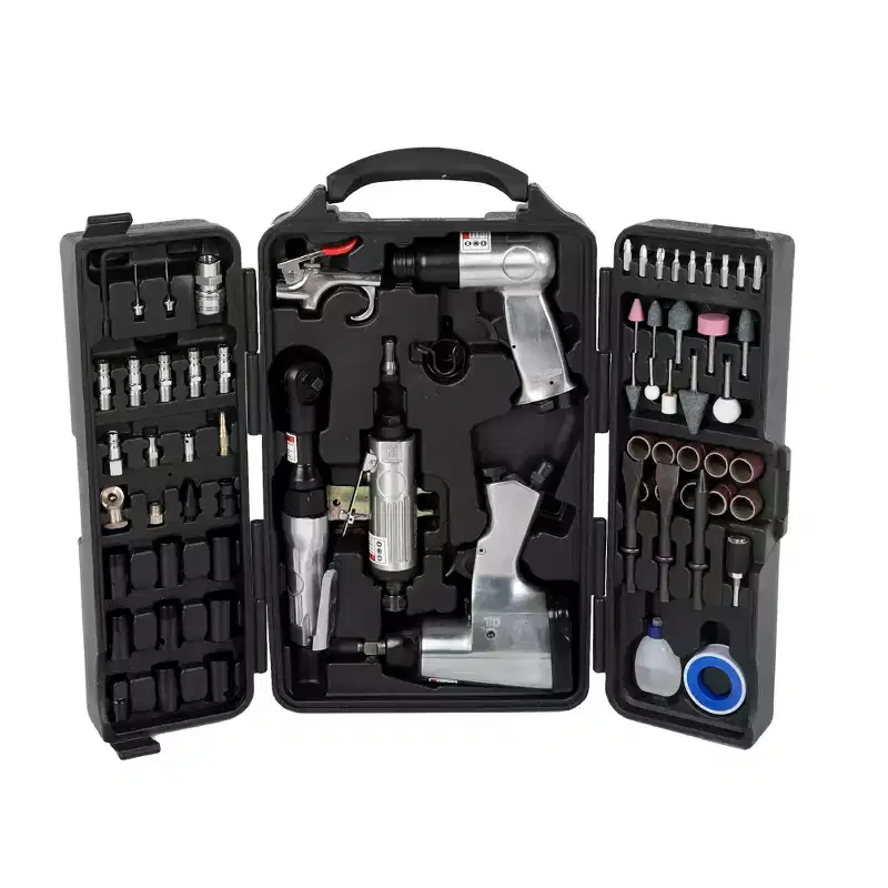MAYEERTY 71-Piece Air Tool Kit with Impact Wrench, Air Ratchet, Die Grinder, Air Hammer & Storage Case for Garage, Workshop, DIY Projects