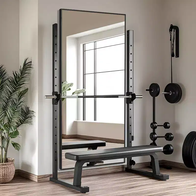 Full Length Wall Mirror | Large Standing Floor Mirror Black 71x34 in