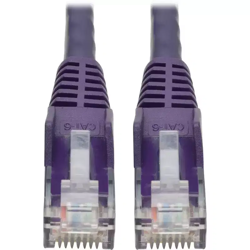 Tripp Lite Cat6 Gigabit Snagless Molded Patch Cable UTP Purple RJ45 M/M N201015PU