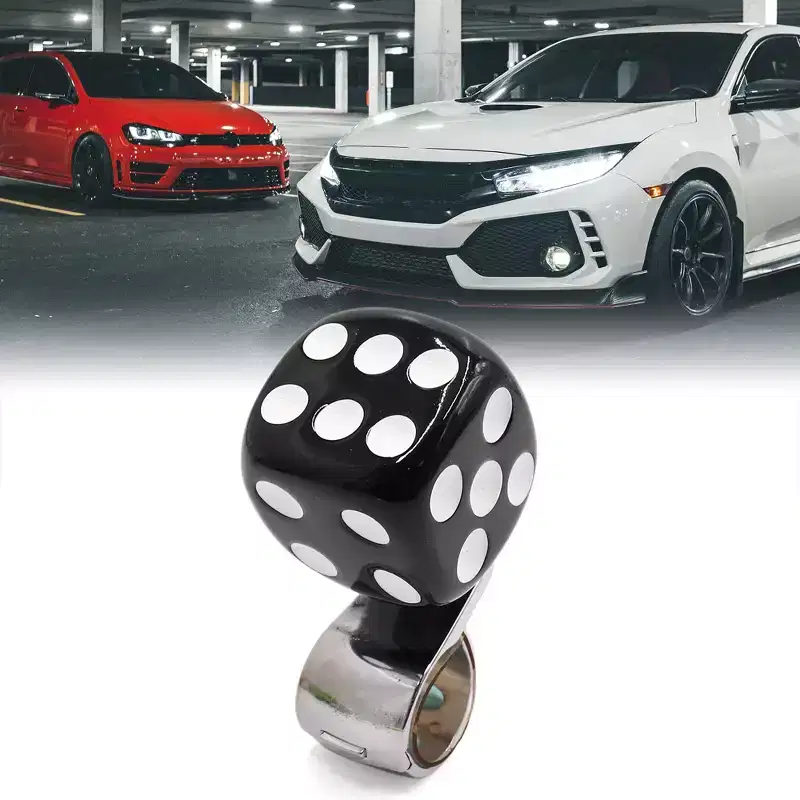 Unique Bargains Car Dice Shape Design Steering Wheel Knob Power Handle