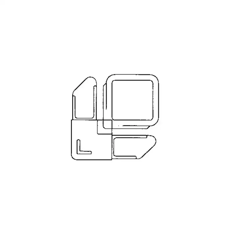 Brixwell Pull Tab Lift Corner With Stop, Plastic, 1-7/8 Overall Height, 9/16 Lower Tab Height, For 5/16 W x 3/4 D Frame, White Finish