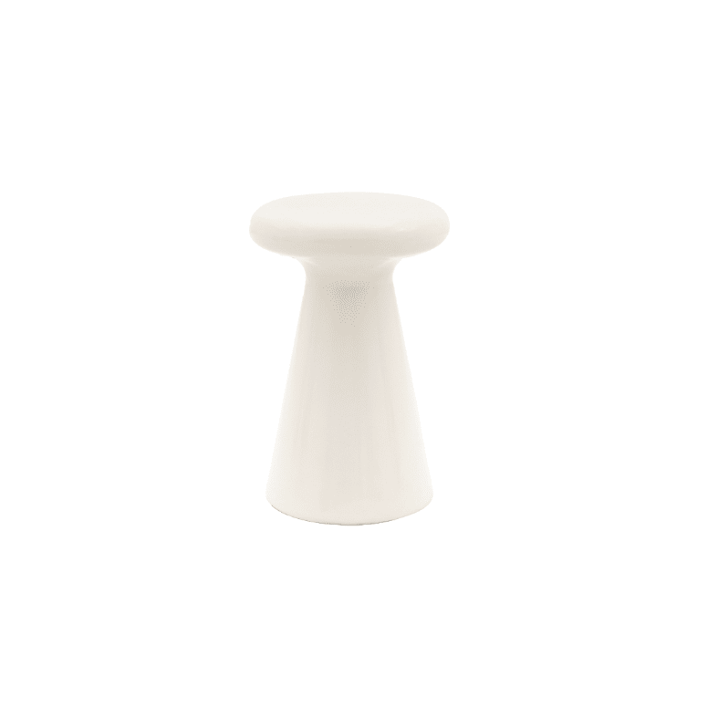 Cream Indoor/Outdoor Round Side Table