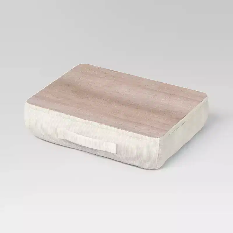 Corduroy Lap Desk | Wood-Finish Top | Portable Laptop & Reading Desk