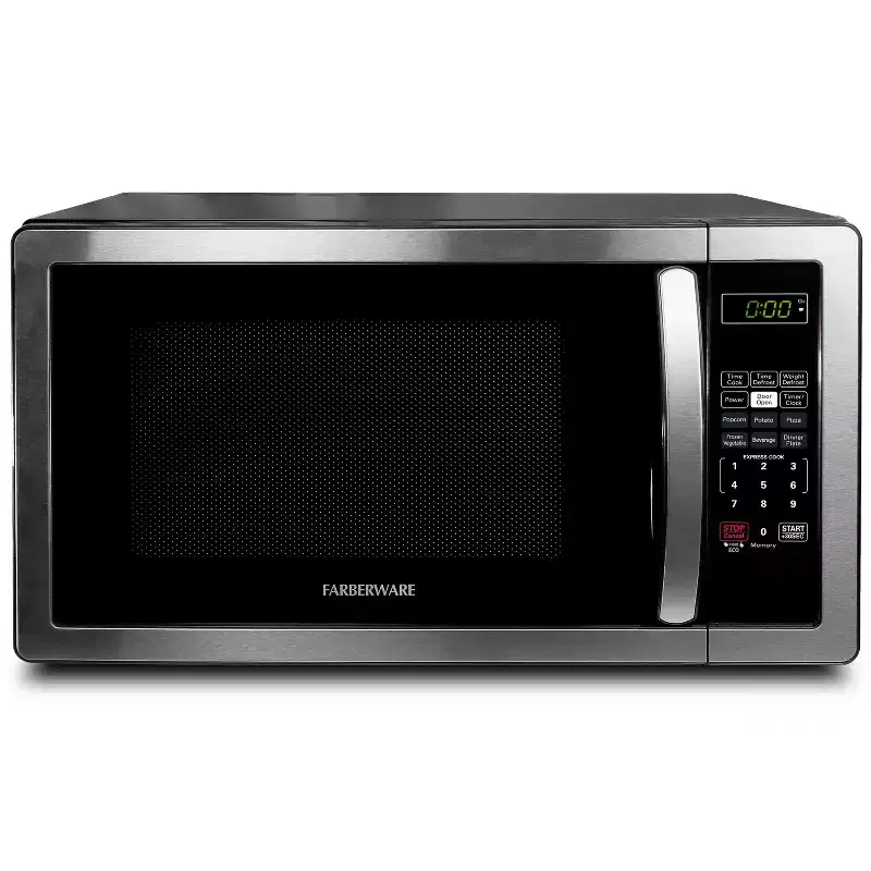 Farberware Classic 1.1 Cu. Ft. 1000-Watt Microwave Oven, Stainless Steel