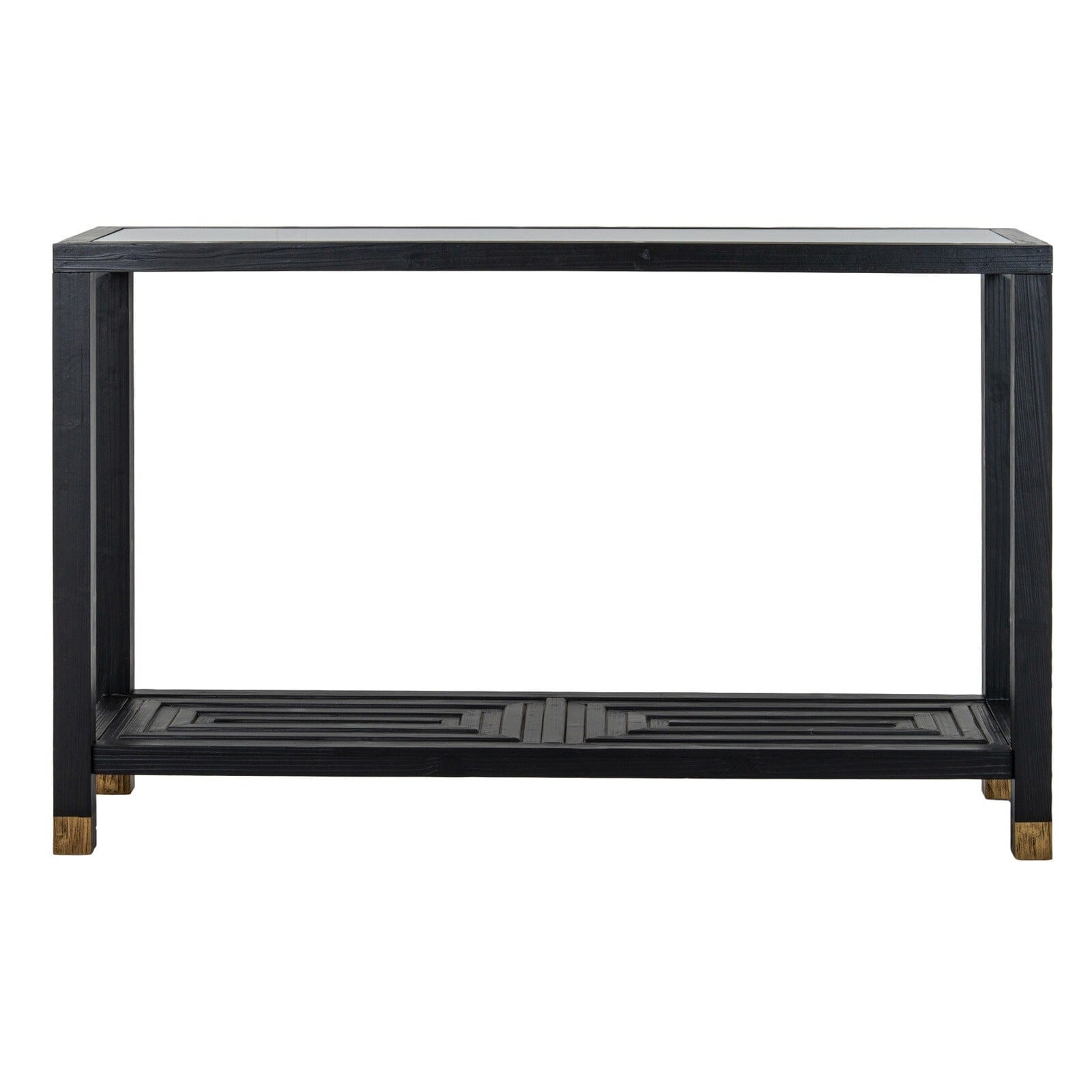 Black Console Table with Gold Feet