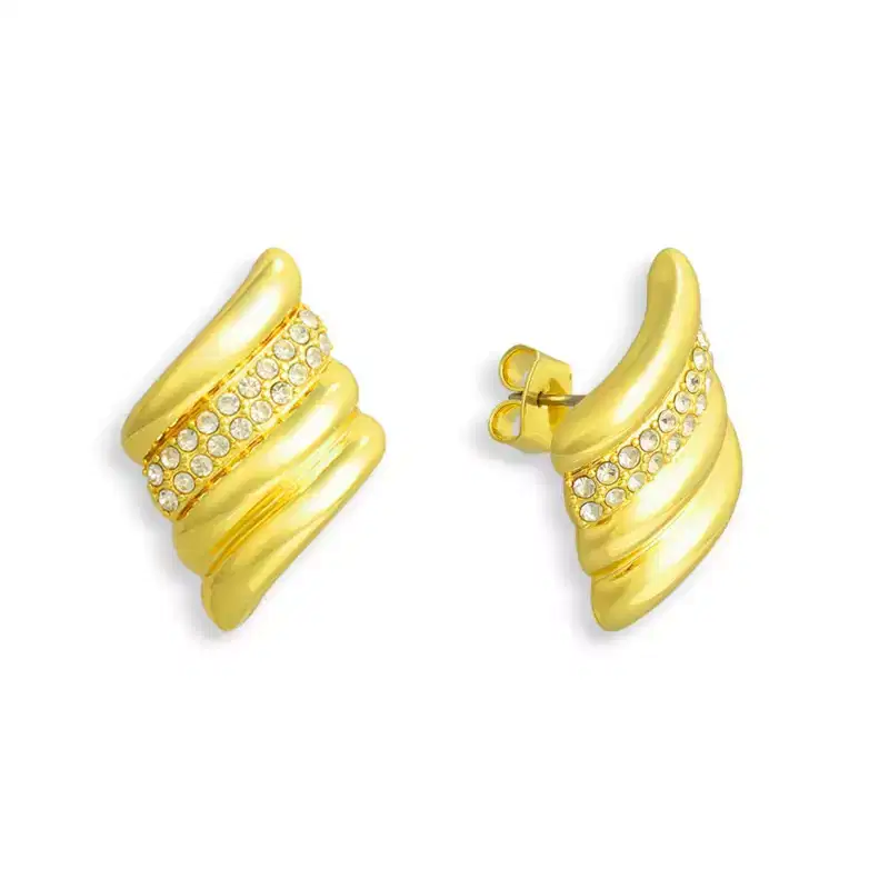 EVRY JEWELS WATERPROOF Gold or Silver Plated Old Hollywood Earrings