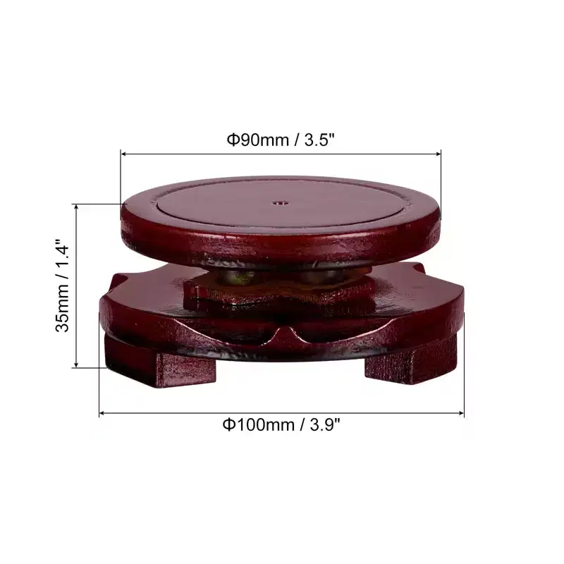 Unique Bargains Round Rotatable Home Decor Planter Display Stand for Table Lamp Teapot Base