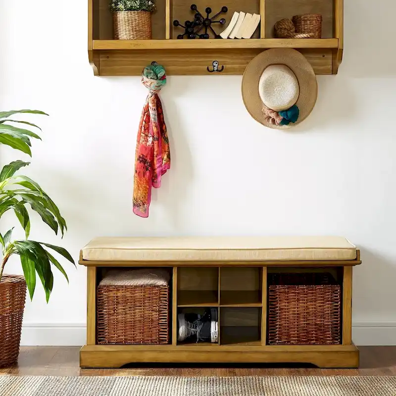 Brennan Entryway Storage Bench - 42 W x 16.5 D x 18.25 H