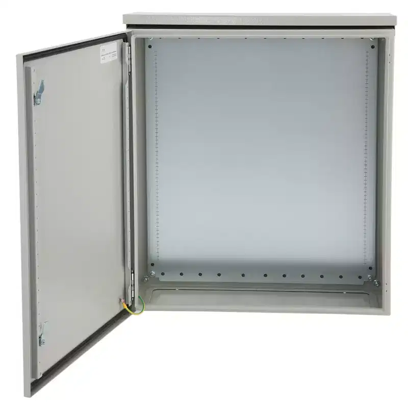 VEVOR Electrical Enclosure, 24 x 24 x 8 in, IP66 Waterproof & Dustproof Cold-Rolled Carbon Steel Hinged Junction Box, White