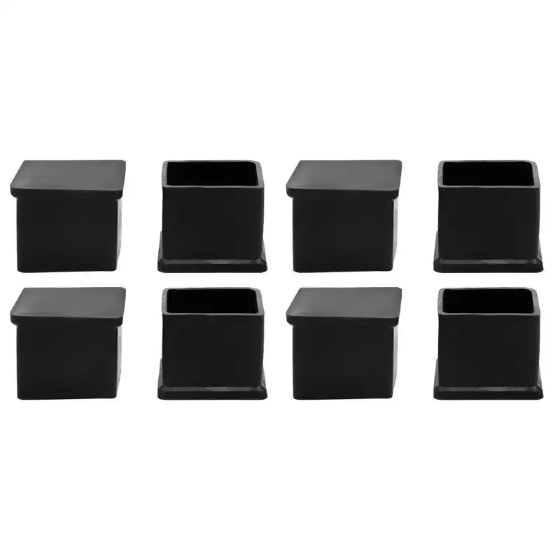 Unique Bargains Rubber Reduce Noise End Pad Feet Cover Floor Protector Chair Leg Caps Black 1.18 x 1.18 8 Pcs