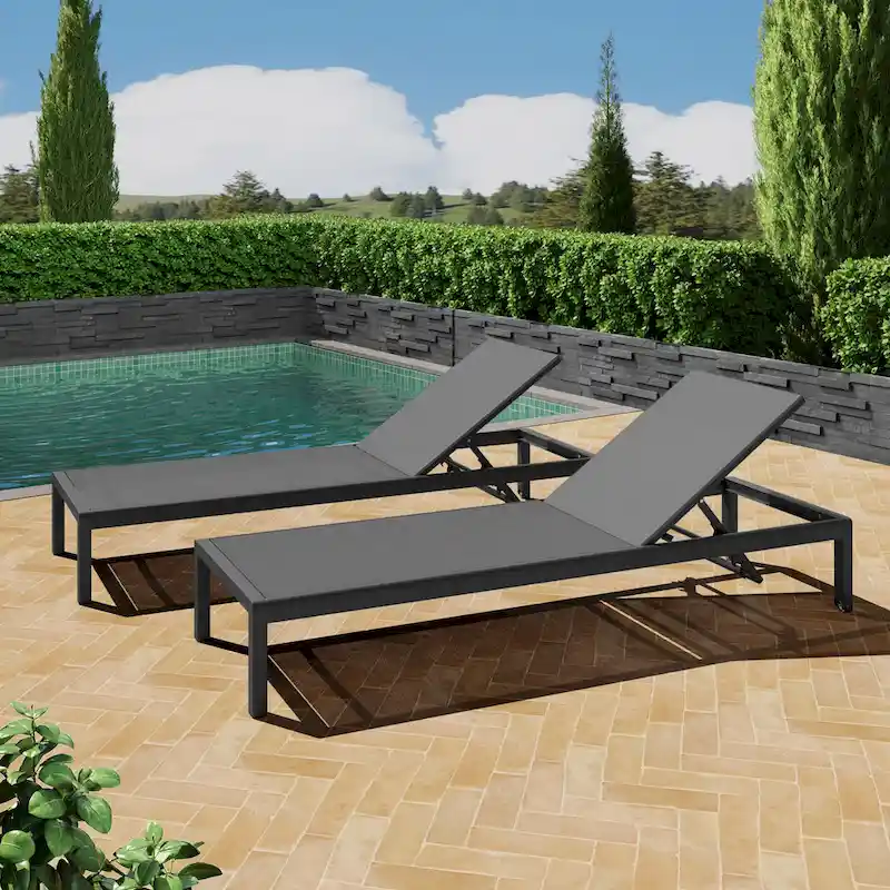 Cape Coral Kd Chaise Lounge Blk(Mp2)( Set Of 2 )