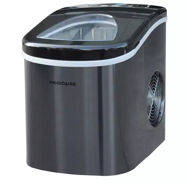 Frigidaire Countertop Ice Maker - Gunmetal: Portable Bullet Ice Machine, Stainless Steel, 26 lbs Daily Production, 2 Sizes
