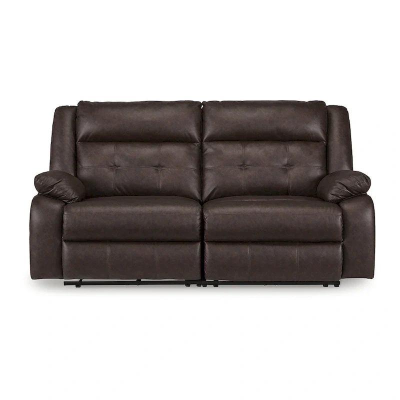 Punch Up Dark Brown Power Reclining Sectional Loveseat