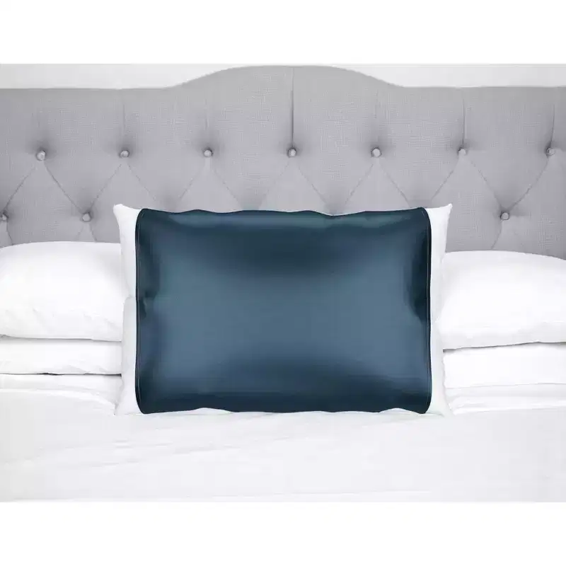 HomeRoots Blue Silk Open Ended Pillowcase