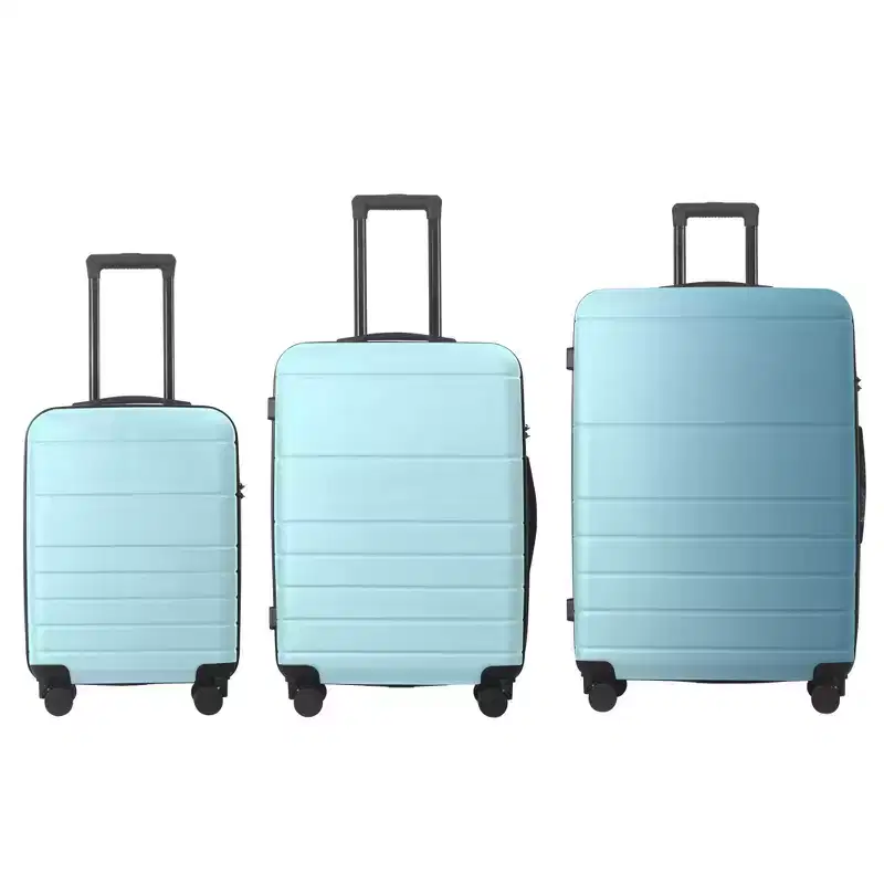 NAYSAYE Luggage ABS Hardshell Spinner Set with TSA Lock and Stylish Design for Travel, Blue, 20.87*11.61*30.31