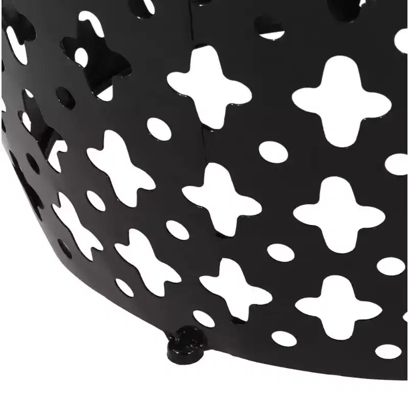 Black Iron Round Side Table, Single Use