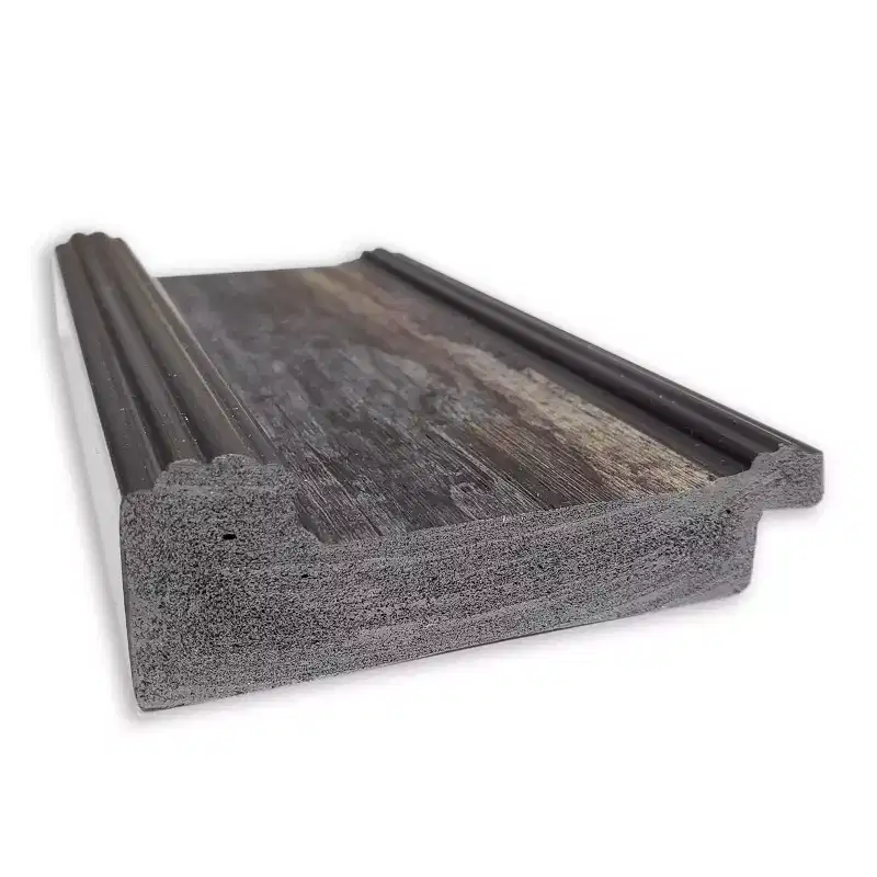 30 x 66 Non-Beveled Rail Rustic Char Full Length Floor Leaner Mirror - Amanti Art