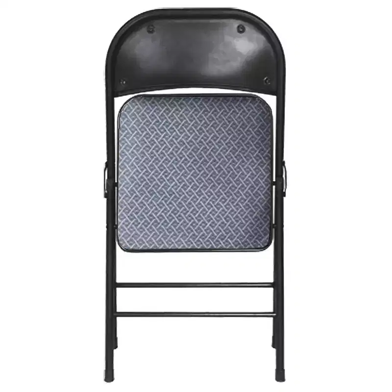 Black & Gray Fabric Padded Folding Chair, Set of 4