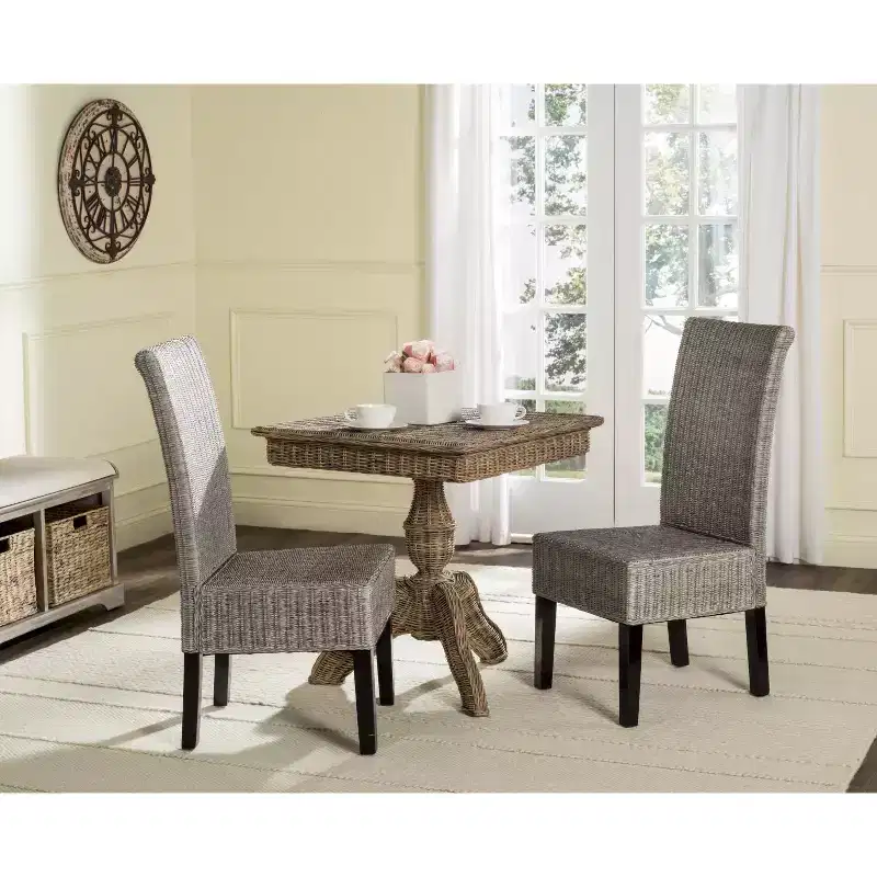 Arjun 18 H Wicker Dining Chair (Set of 2) - SEA8013 - Safavieh