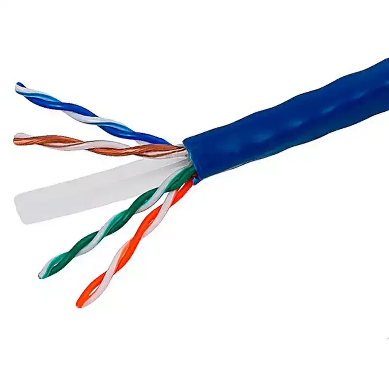 Monoprice Cat6 Ethernet Bulk Cable - Network Internet Cord - Solid, 500Mhz, UTP, CMR, Riser Rated, Pure Bare Copper Wire, 23AWG, 250ft, Blue