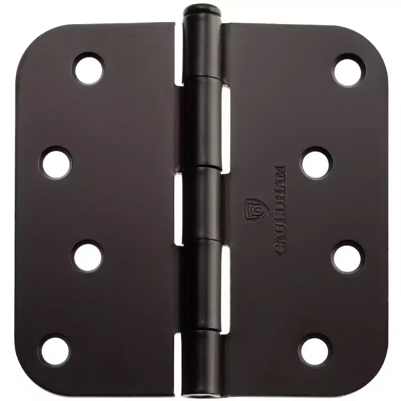 Cauldham Heavy-Duty 4 Interior Door Hinges with 5/8 Radius Corners - Oil Rubbed Bronze