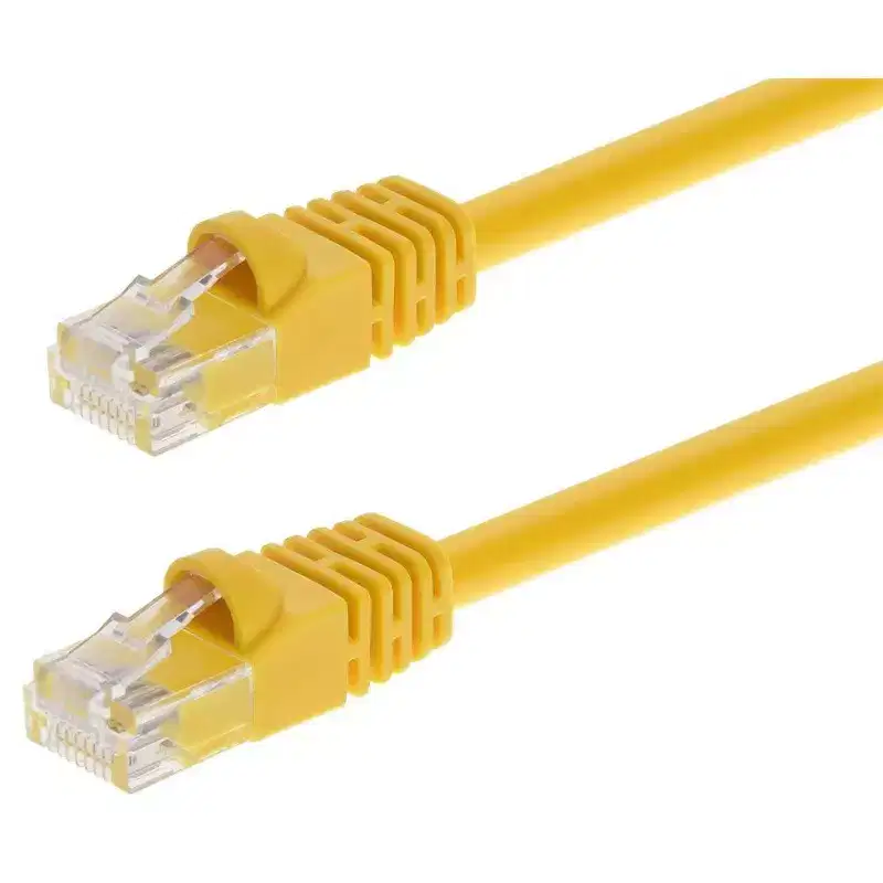 Monoprice Cat5e Ethernet Patch Cable - 25 Feet - Yellow | Network Internet Cord - RJ45, Stranded, 350Mhz, UTP, Pure Bare Copper Wire, 24AWG