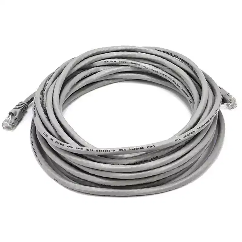 Monoprice Cat5e Ethernet Patch Cable - 25 Feet - Gray | Network Internet Cord - RJ45, Stranded, 350Mhz, UTP, Pure Bare Copper Wire, 24AWG