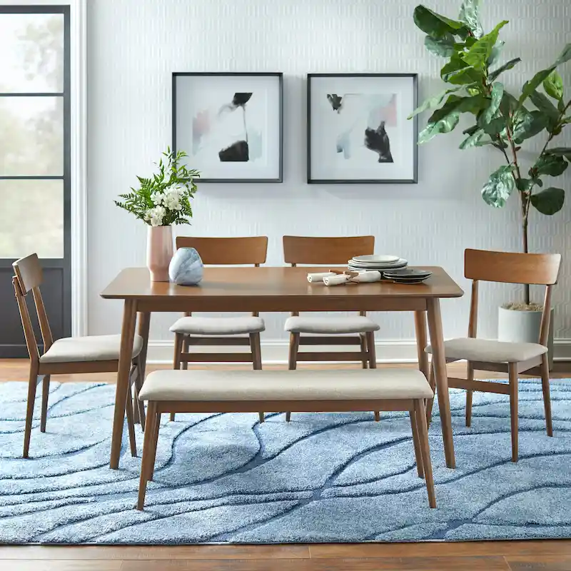 Simple Living Newington 6-piece Dining Set with Bench