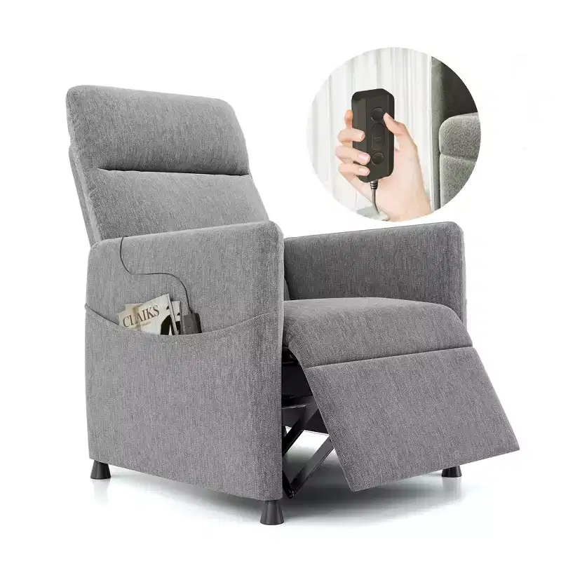 MAYEERTY Power Recliner Chair, Electric Recliner with Footrest, Padded Seat for Small Spaces, Living Room & Home Theater