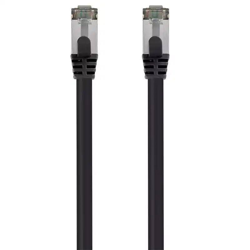 Monoprice Cat8 26AWG S/FTP Ethernet Network Cable - 1 Feet - Black, 2GHz, 40Gbps, 3dB Headroom, Pure Bare Copper, PVC - Entegrade Series