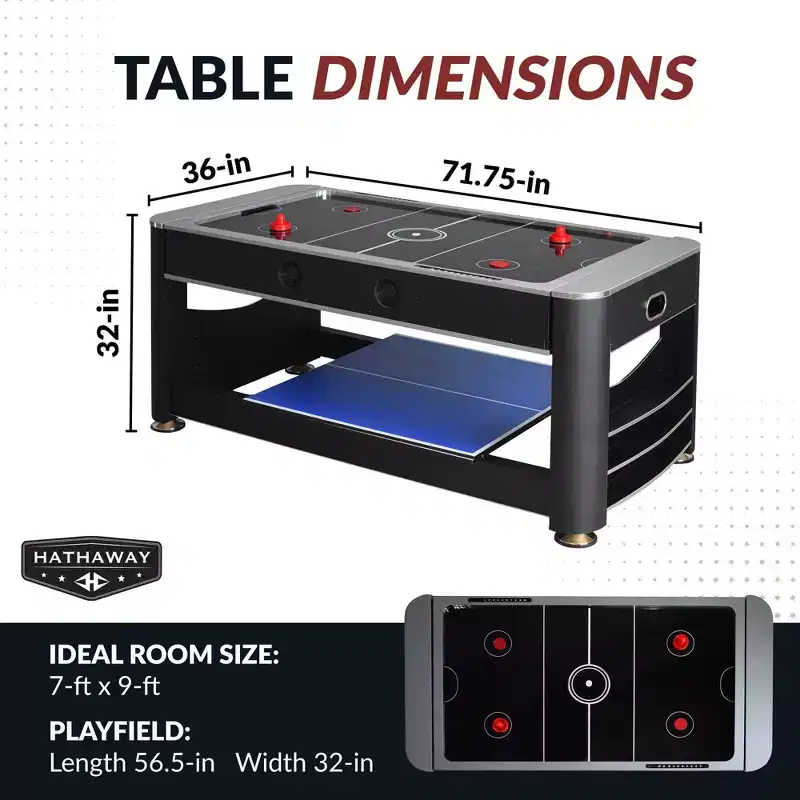 Hathaway Triple Threat 6' 3-in-1 Multi Game Table