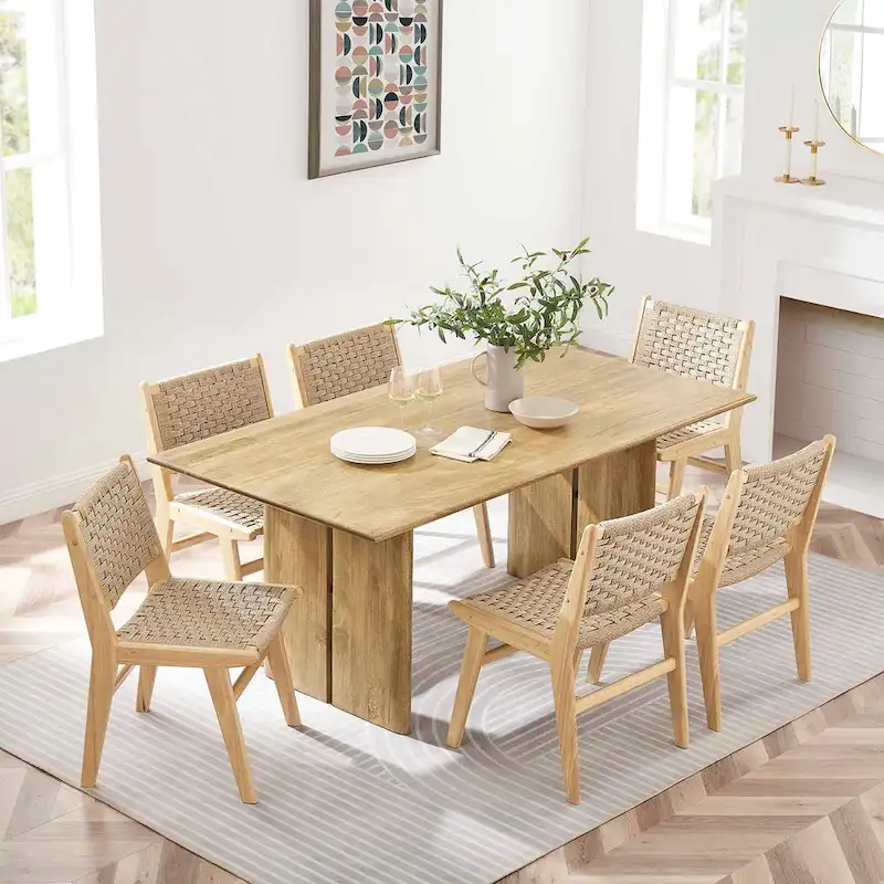 72-Inch Solid Wood Rectangular Dining Table