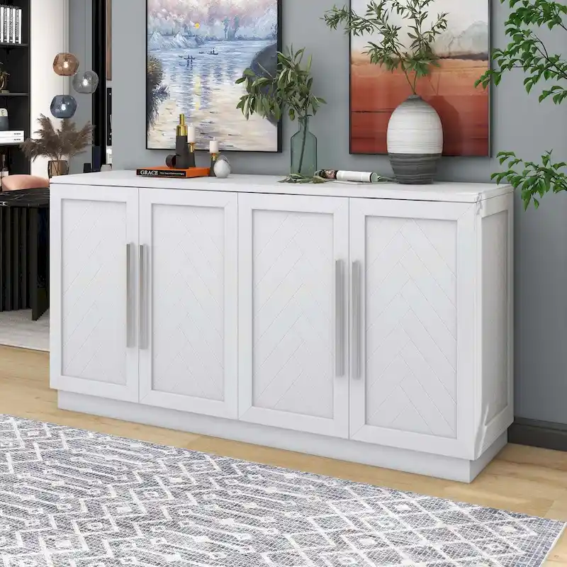 60 Sideboard Buffet Cabinet with Adjustable Shelves