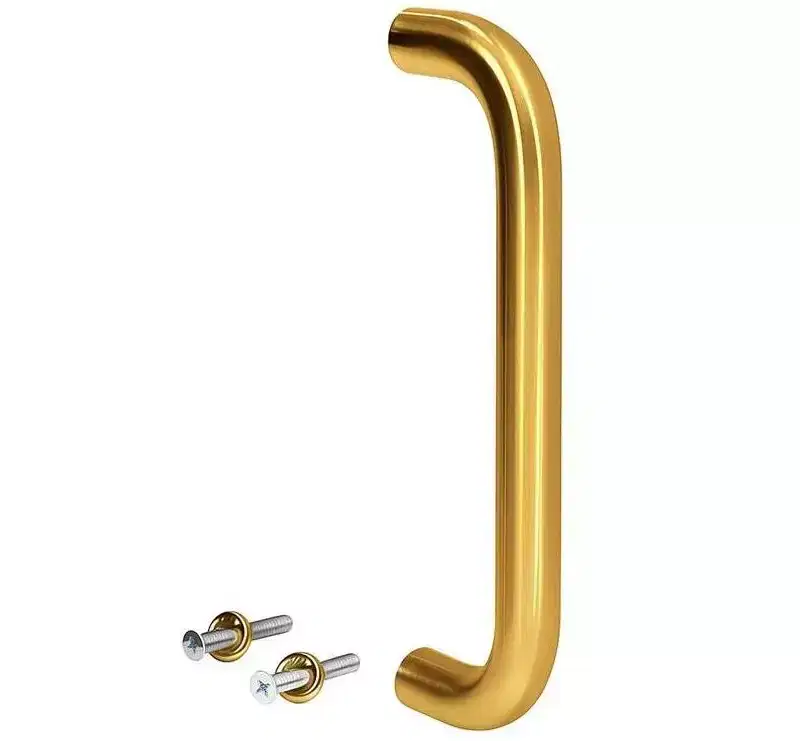 Brixwell 34SPL6BR Solid Pull Handle, 6 Mounting Center To Center, Aluminum Material, Polished Brass Finish