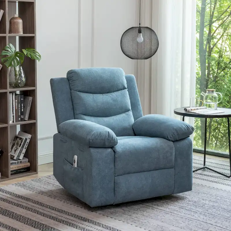 Power Recliner Chair with Adjustable Massage Function, Recliner Chair with Heating System for Living Room