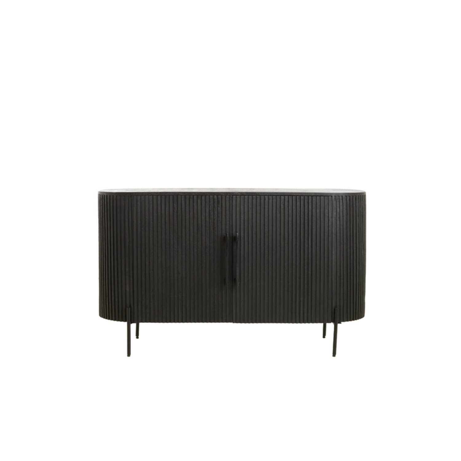 Black Ribbed 2 Door Sideboard
