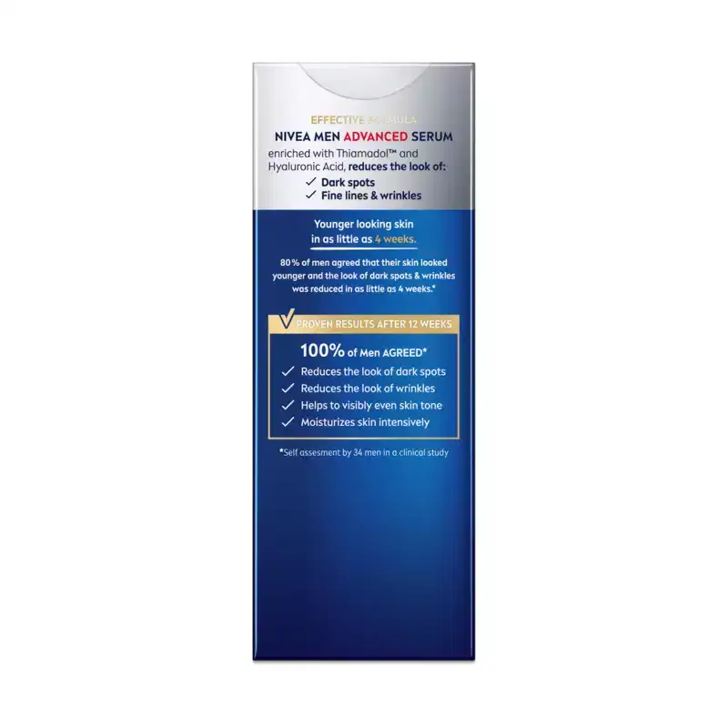 NIVEA Men Age Defense Advanced Face Serum - 1.0 fl oz: Normal Skin, Contains Retinol, Contains Hyaluronic Acid