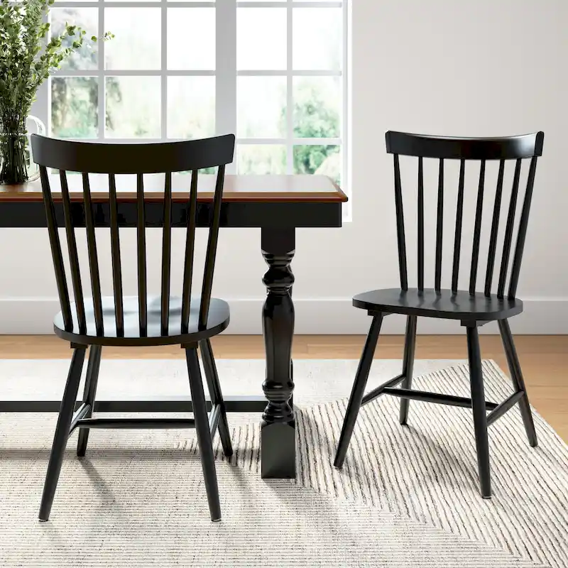 Bush Furniture Windsor High Back Spindle Dining Chairs - Set of 2