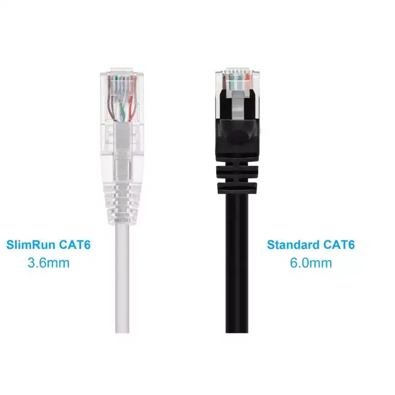 Monoprice Cat6 Ethernet Patch Cable - 10 feet - White | Snagless RJ45 Stranded 550MHz UTP CMR Riser Rated Pure Bare Copper Wire 28AWG - SlimRun Series