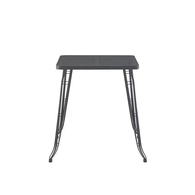 Carson Square Bar Height Table Gray �C 107,3 cm Farmhouse Metal Frame, Seats 2