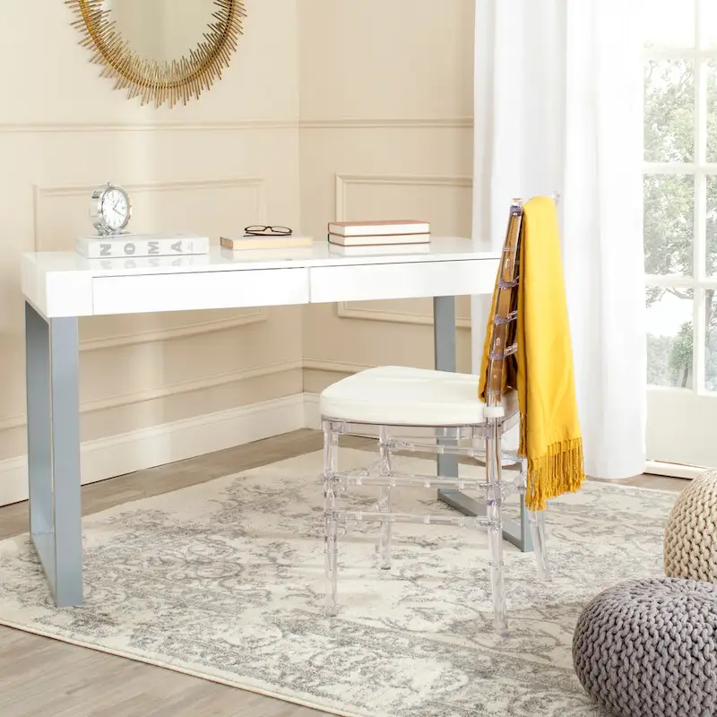 Barton White/Grey Desk