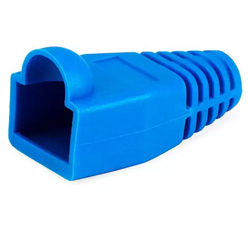 Monoprice Cat5e/Cat6 RJ45 Strain Relief Boots fit 6.0mm OD CM/CMR/CMP Cables, Blue, 50-Pk