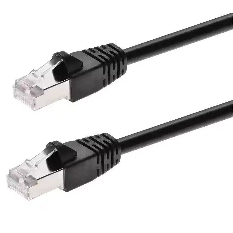 Monoprice Cat6A Ethernet Patch Cable - 25 Feet - Black | Network Internet Cord - RJ45, 550Mhz, STP, Pure Bare Copper Wire, 10G, 26AWG