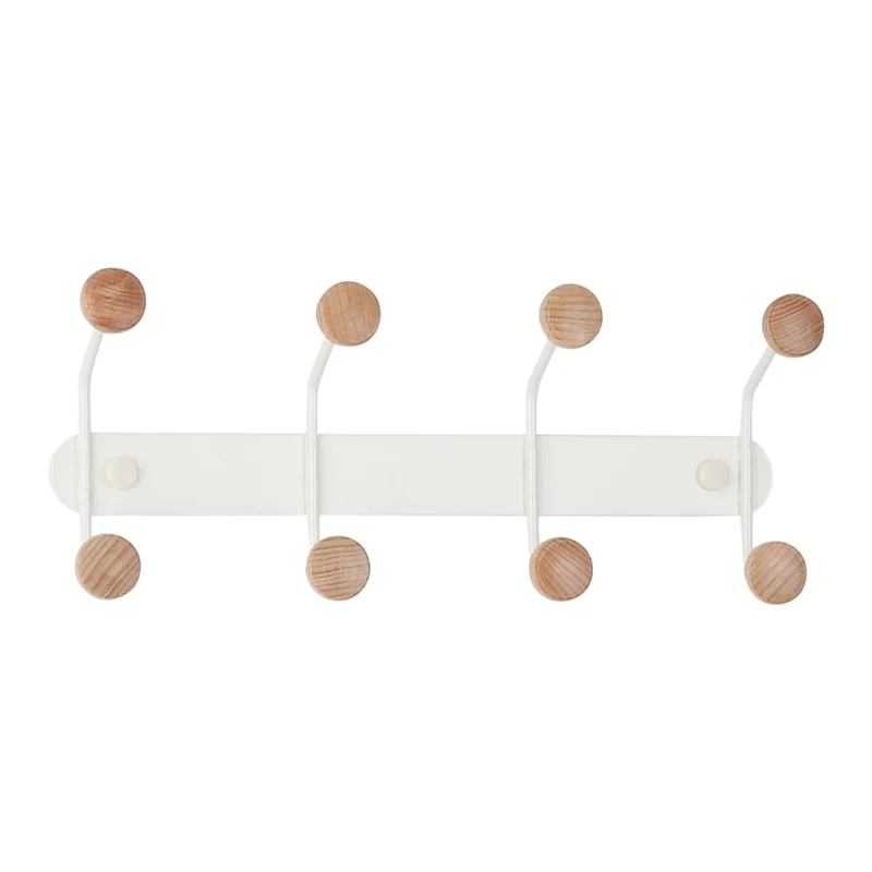 1 Pcs Coat Rack Wall Mount, Metal Wood Coat Hook, Hat Rack, Wall Hooks