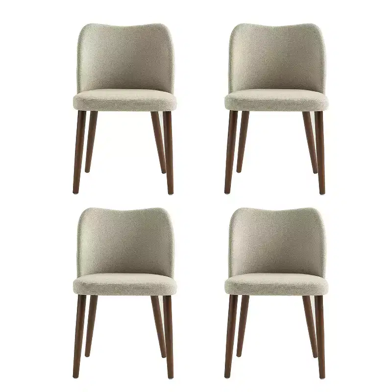 Elisa Mid-century Modern Upholstered Dining Chair Set of 4| ART OF LIVING DESIGNS